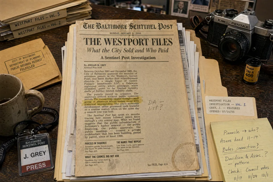 The Westport Files — Baltimore Sentinel Post front page, January 9, 2006